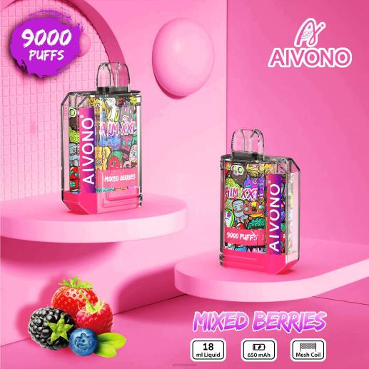 פירות יער מעורבים Aivono AIM XXL מדבקת פה 9000 שקופה 6D2251 | Aivono Israel
